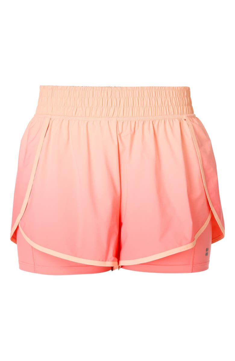 Sweaty Betty 2-in-1 Training Shorts, Alternate, color, Melon Pink/ Peach Orange