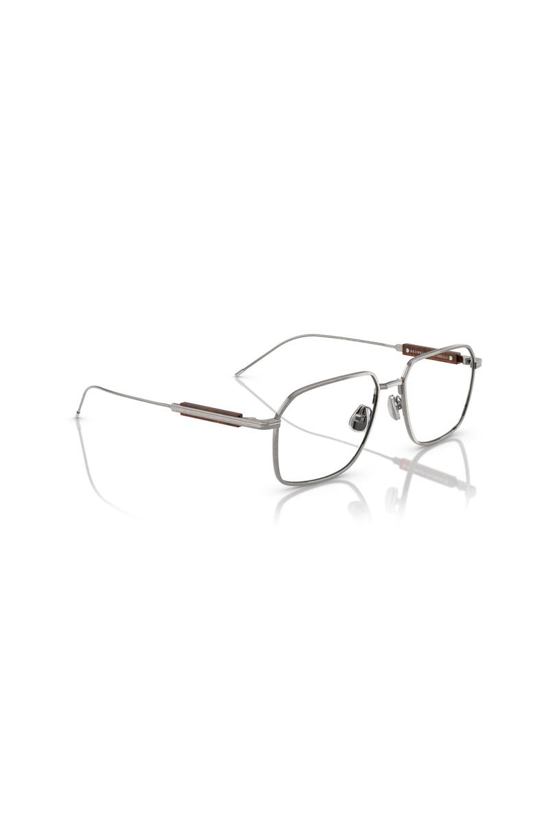 Brunello Cucinelli 54mm Rectangle optical glasses, Alternate, color, Grey