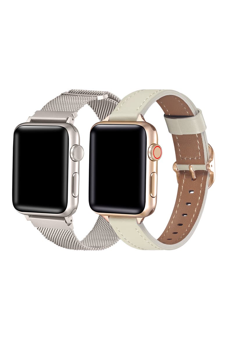 Assorted 2-Pack Apple Watch® Watchbands, Alternate, color, WHITE / STARBURST