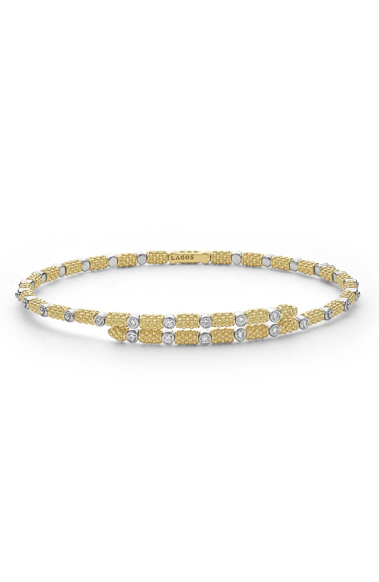 LAGOS Signature Caviar Superfine Diamond Wrap Bracelet, Main, color, Gold