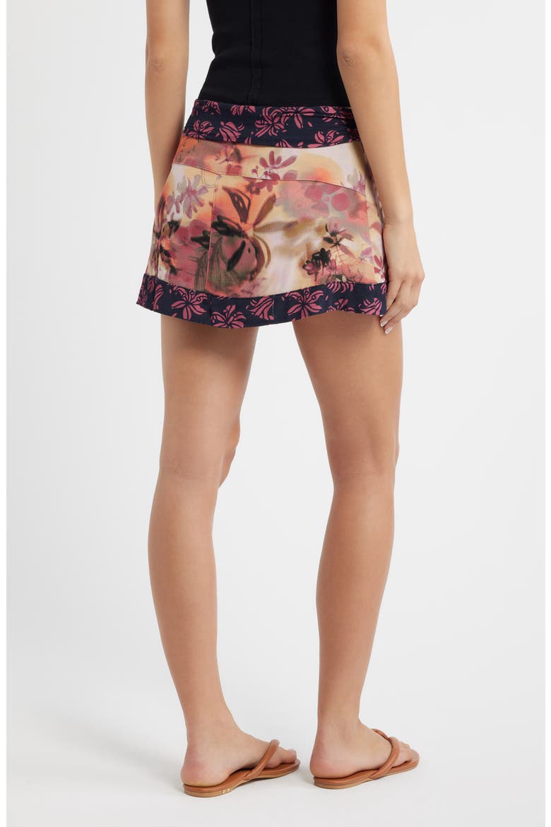 Sun Soaked Sarong Miniskort, Alternate, color, MOONLIGHT COMBO