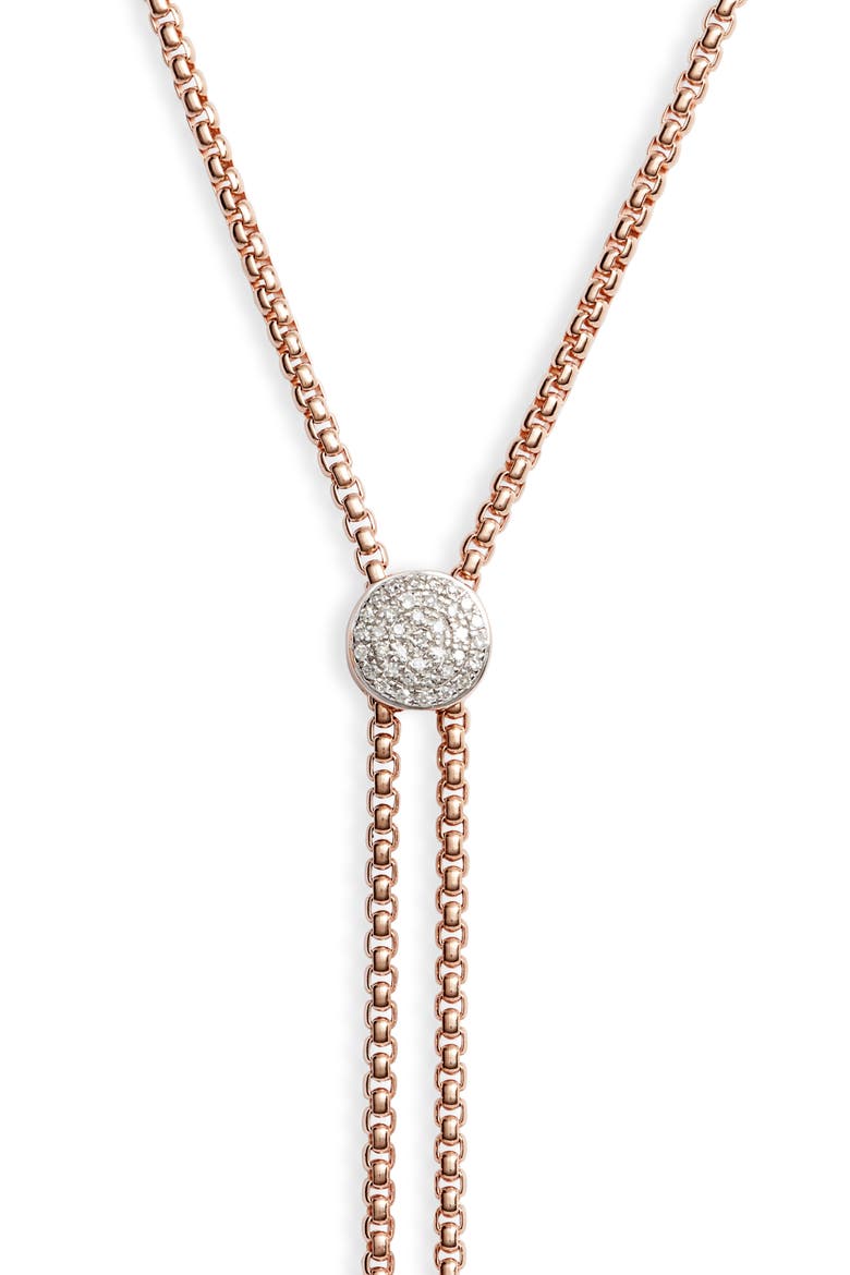 Fiji Diamond Lariat Necklace, Alternate, color, ROSE GOLD