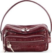 Acne Studios Camero Party Croc Embossed Leather Shoulder Bag