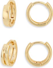 NORDSTROM RACK Set of 2 Demi Fine Huggie Hoop Earrings