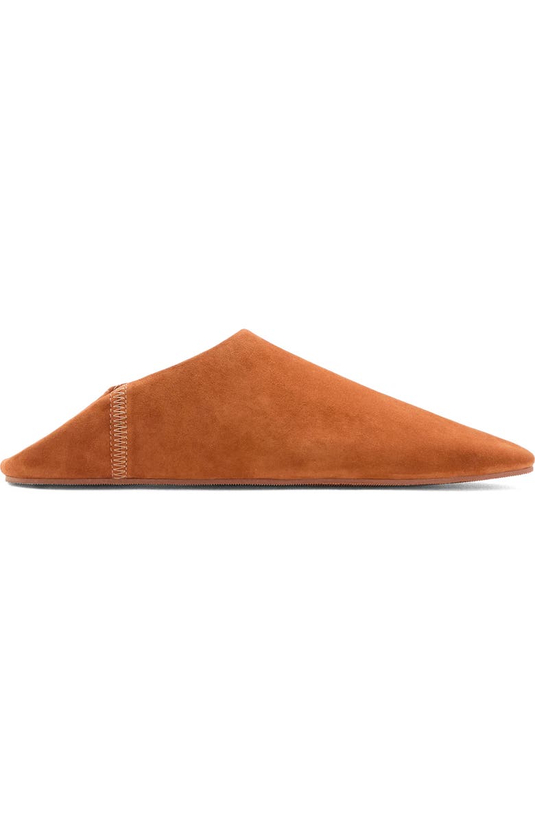 MANGO Leather Collapsible Heel Shoe, Alternate, color, Orange