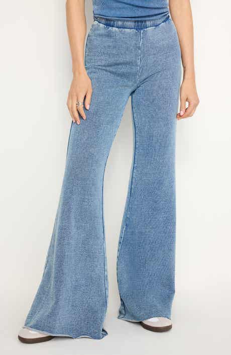 Good American Jeanius Flare Cotton French Terry Pants