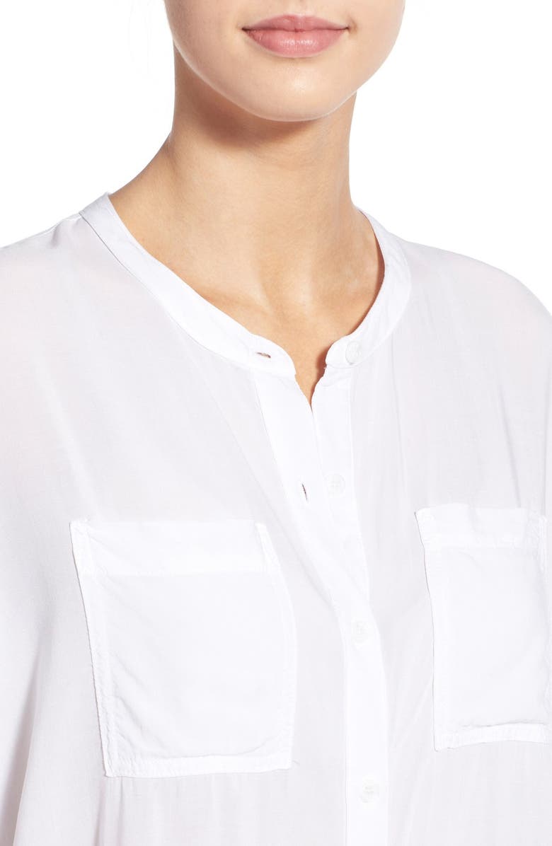 Splendid Drapey Button Front Blouse, Alternate, color,