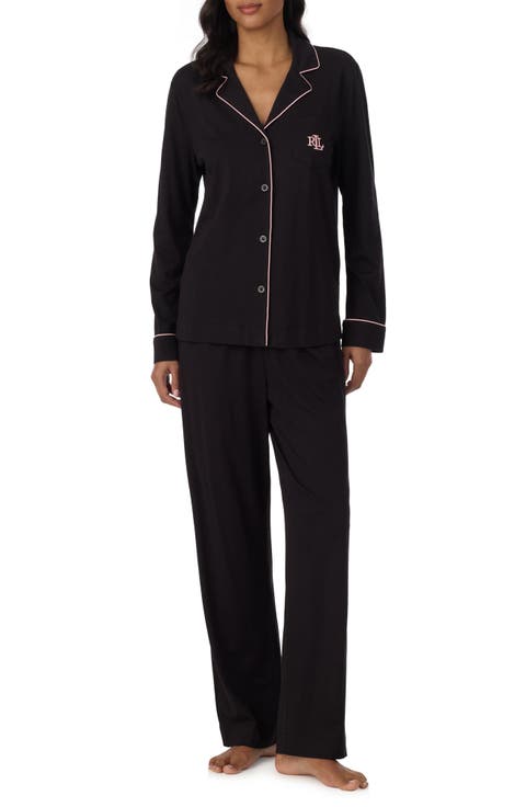 Piping Cotton Blend Pajamas
