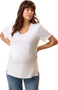 Kindred Bravely Relaxed Cotton Scoop Neck Maternity & Nursing Tee