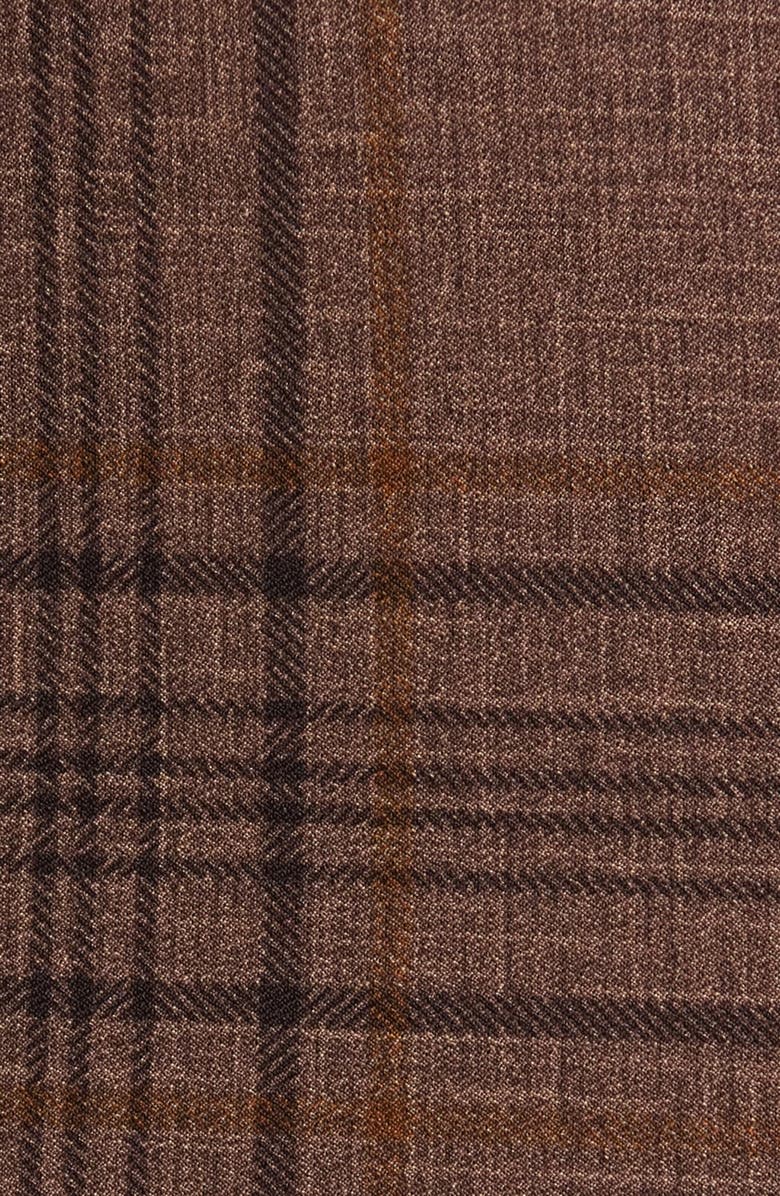 ASTR the Label Leigha Plaid Mock Neck Midi Dress, Alternate, color, Brown Plaid