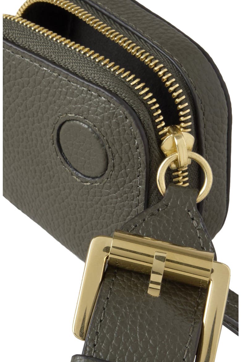 Small Roxanne Classic Grain Leather Zip Tech Case, Alternate, color, JUNIPER GREEN
