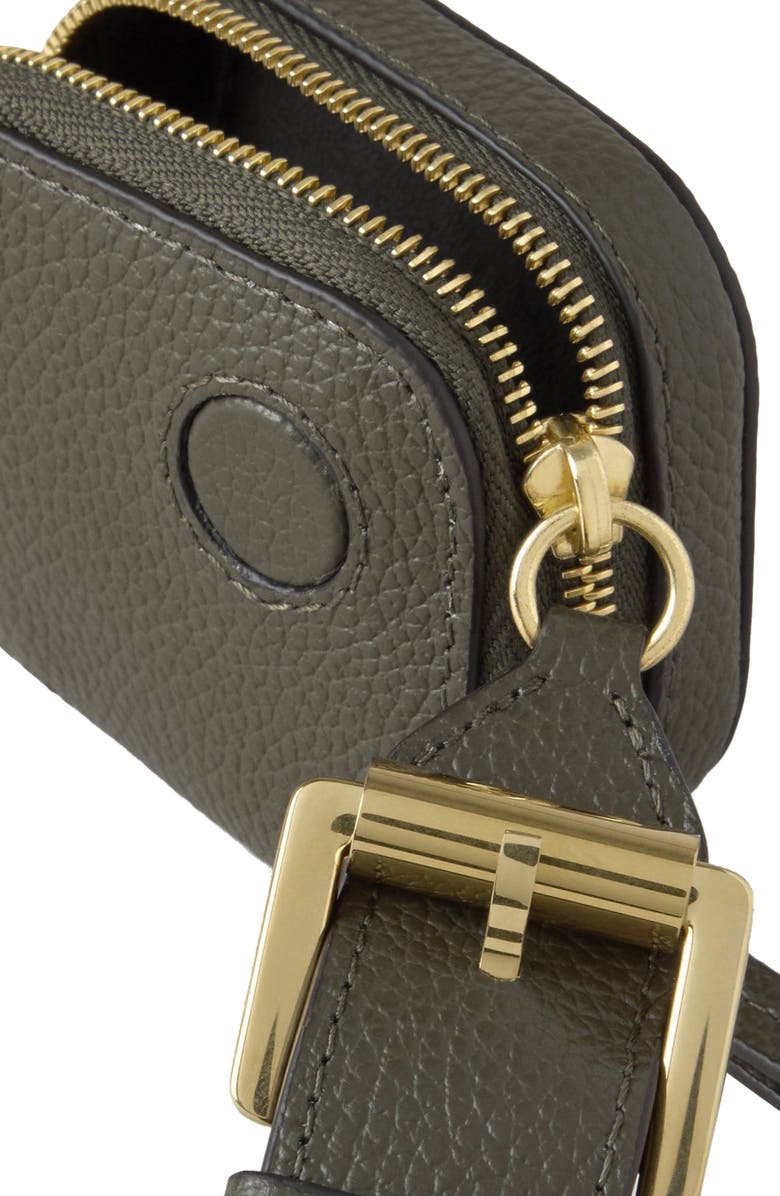 Mulberry Small Roxanne Classic Grain Leather Zip Tech Case, Alternate, color, Juniper Green