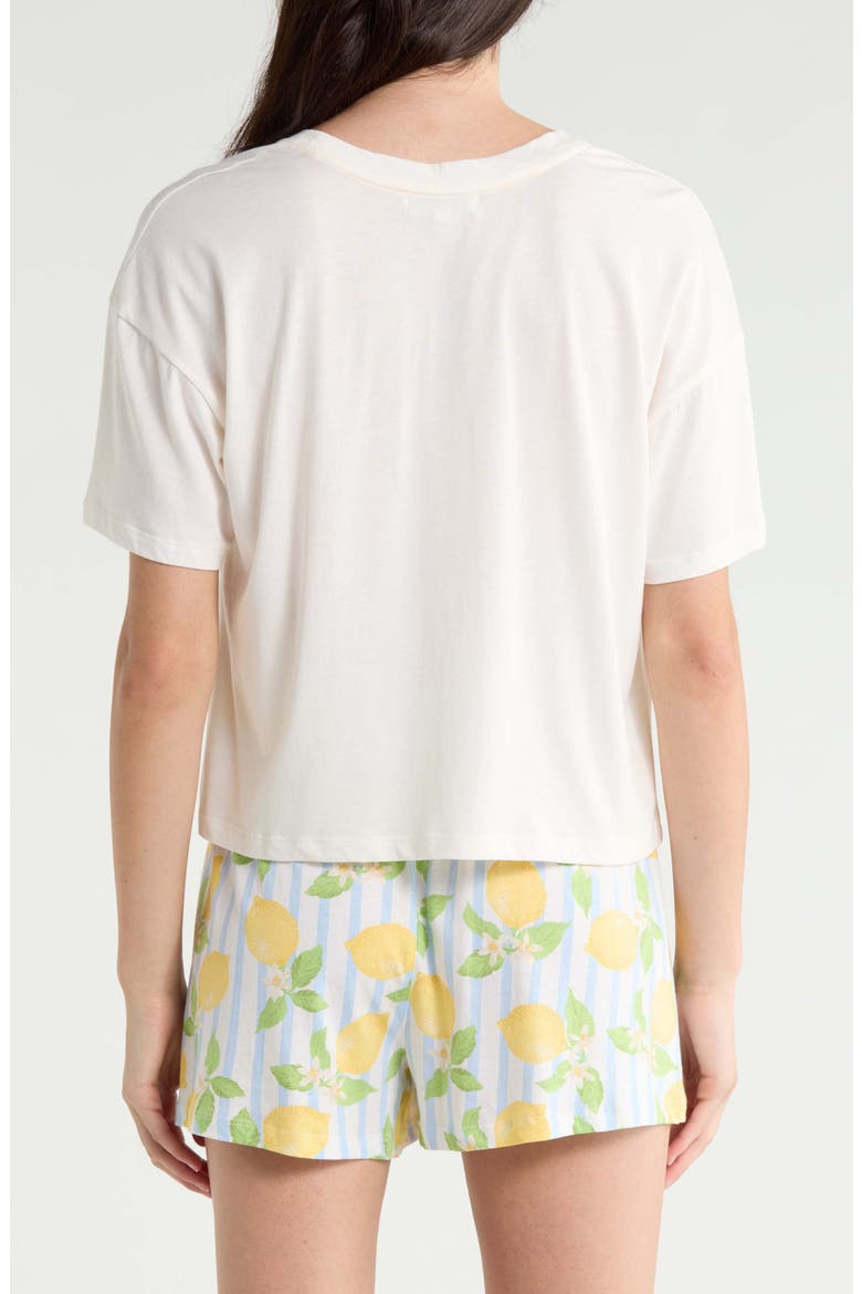 T-Shirt & Boxers Jersey Short Pajamas, Alternate, color, IVORY