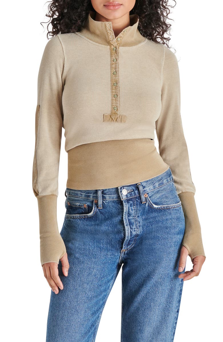 Steve Madden Ariel Rib Crop Top, Main, color,