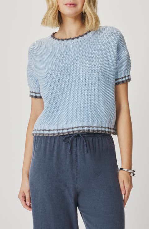 Ann Marie Short Sleeve Cotton Sweater