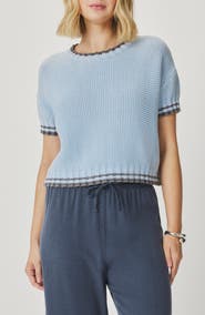 Splendid Ann Marie Short Sleeve Cotton Sweater
