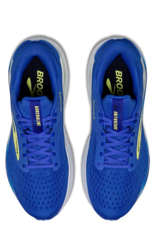 Brooks Adrenaline Gts 24 Running Shoe In Cobalt/neo Yellow/peacoat
