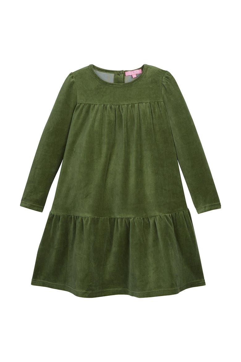 Kids' Velour Lisle Dress, Main, color, Sage Velour