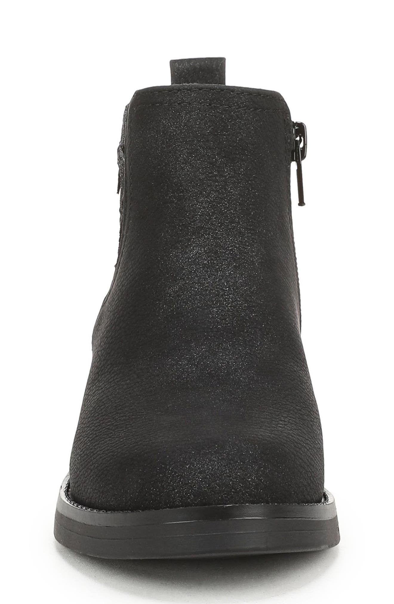 Kids' Zander Glitter Ankle Boot, Alternate, color, BLACK FAUX LEATHER