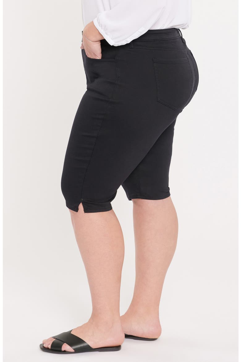Side Slit Capri Jeans, Alternate, color, BLACK 858