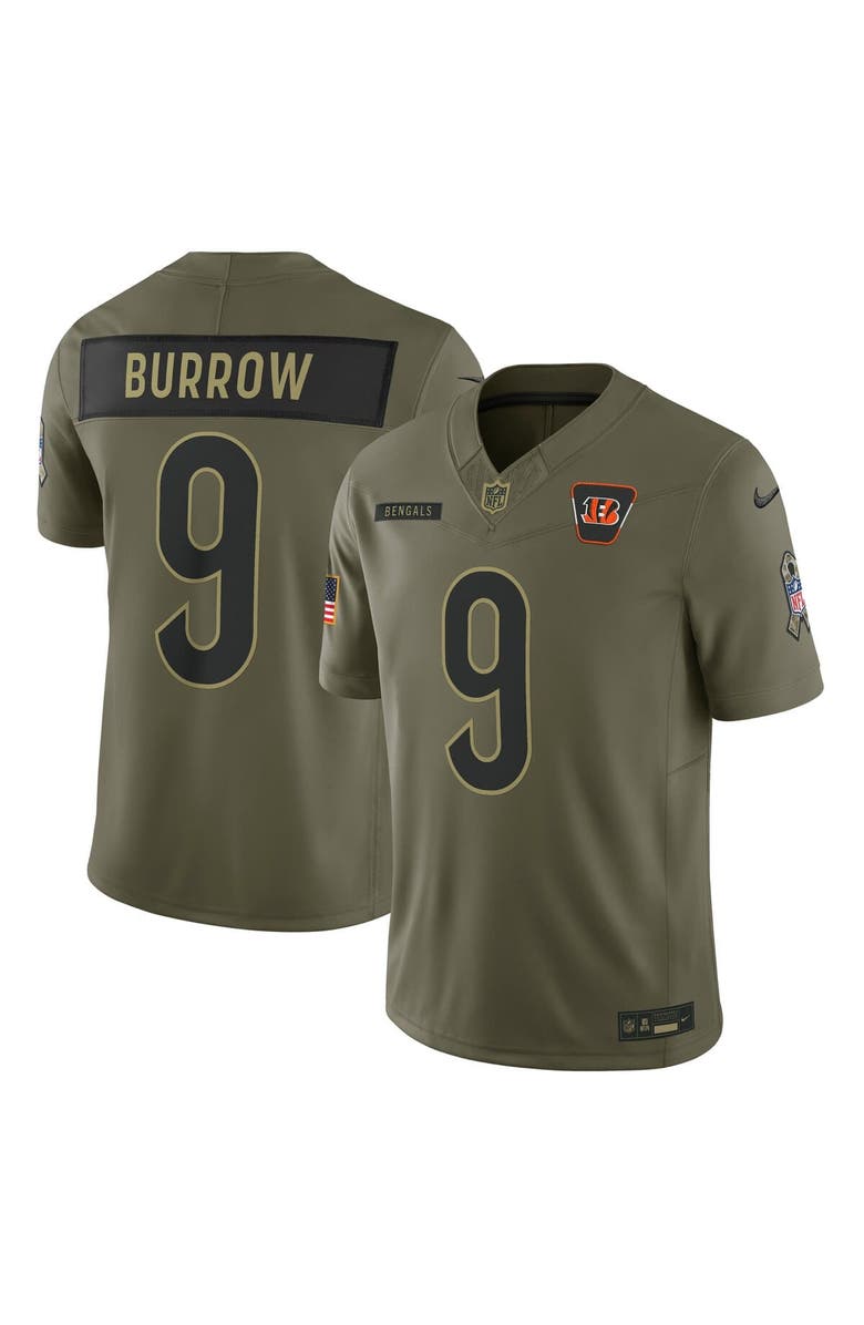 Nike Men's Nike Joe Burrow Olive Cincinnati Bengals 2025 Salute to Service Limited Jersey, Main, color, Olive