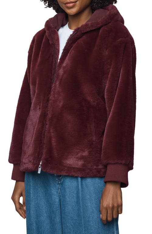 Splendid Lucia Faux Fur Jacket In Red