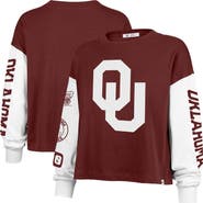 '47 Women's '47 Crimson Oklahoma Sooners Sydney Long Sleeve T-Shirt