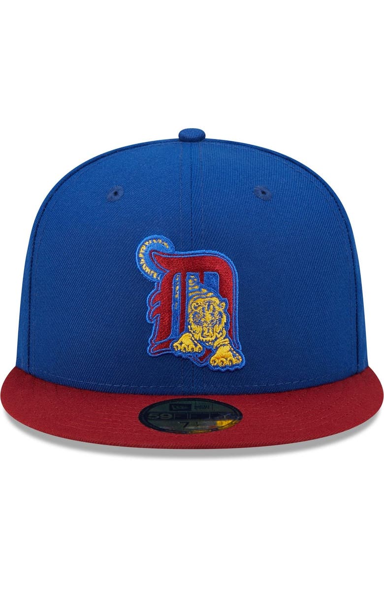 New Era Men's New Era Royal/Red Detroit Tigers Alternate Logo Primary Jewel Gold Undervisor 59FIFTY Fitted Hat, Alternate, color, 