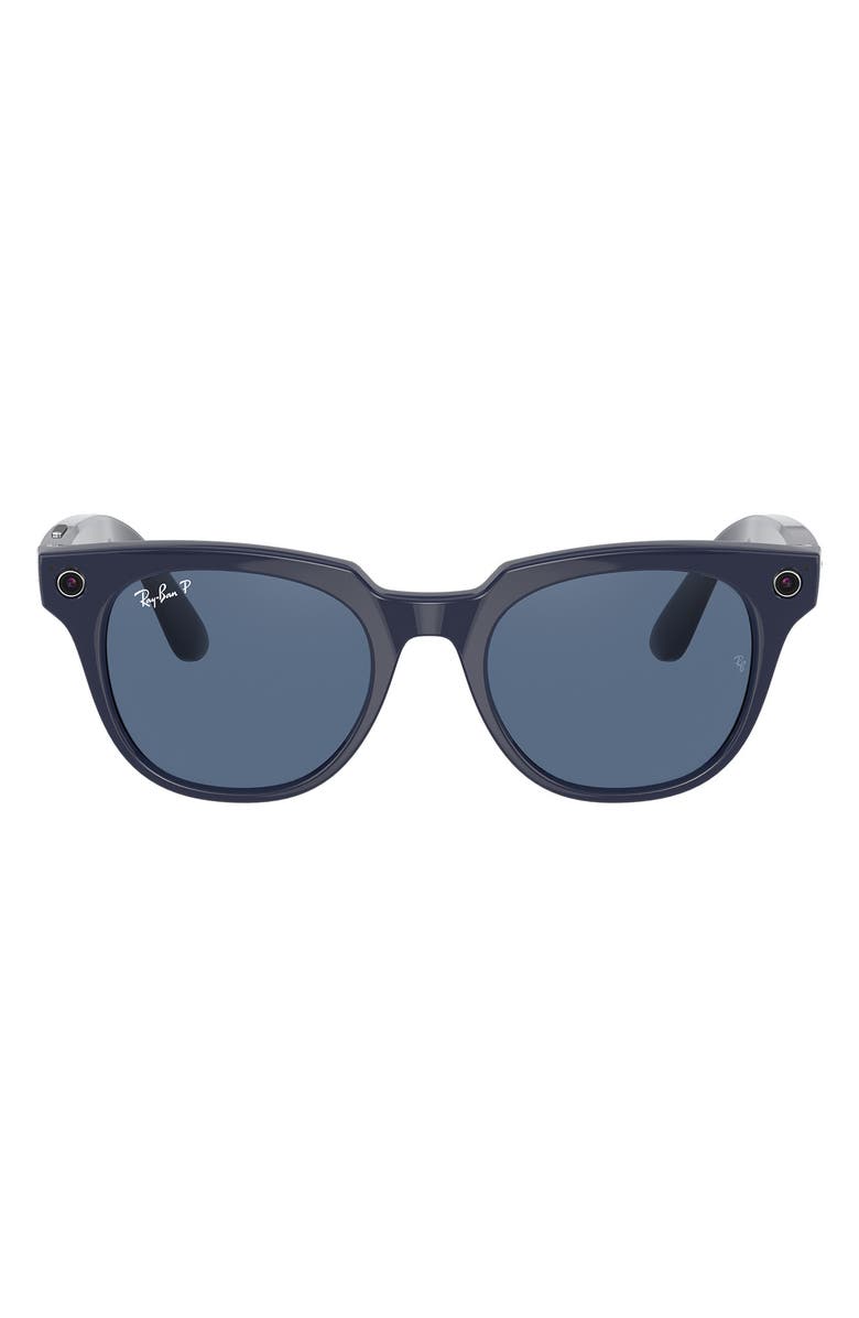 Ray-Ban Stories | Meteor 51mm Polarized Smart Glasses, Main, color, 