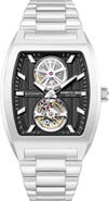 Kenneth Cole New York The Milford Tonneau Open Heart Automatic Bracelet Watch, 40mm x 52.5mm