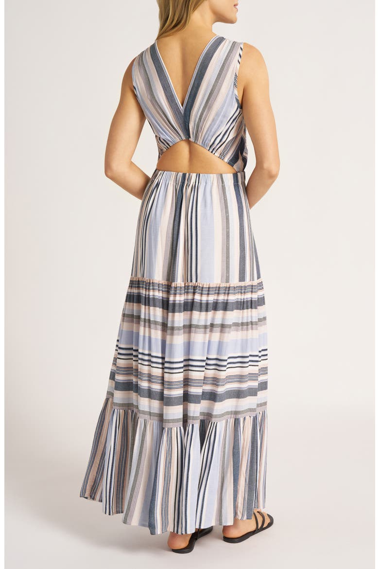 Stav Cutout Maxi Sundress, Alternate, color, NAVY-WHITE