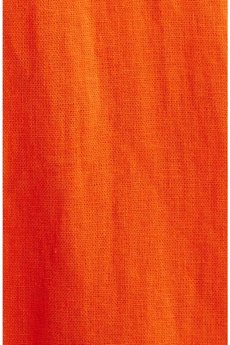 Belted Linen Blend Shirtdress, Alternate, color, CARROT