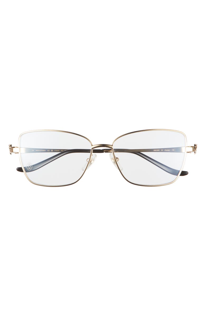 Cartier 55mm Rectangular Optical Glasses, Main, color, 