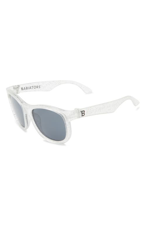 Babiators Kids' Shimmer Small 44mm Navigator Sunglasses In White