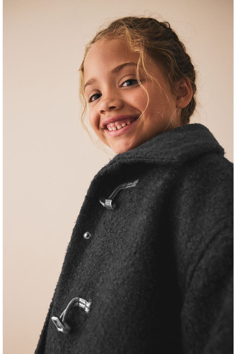 Kids' Toggle Coat, Alternate, color, BLACK