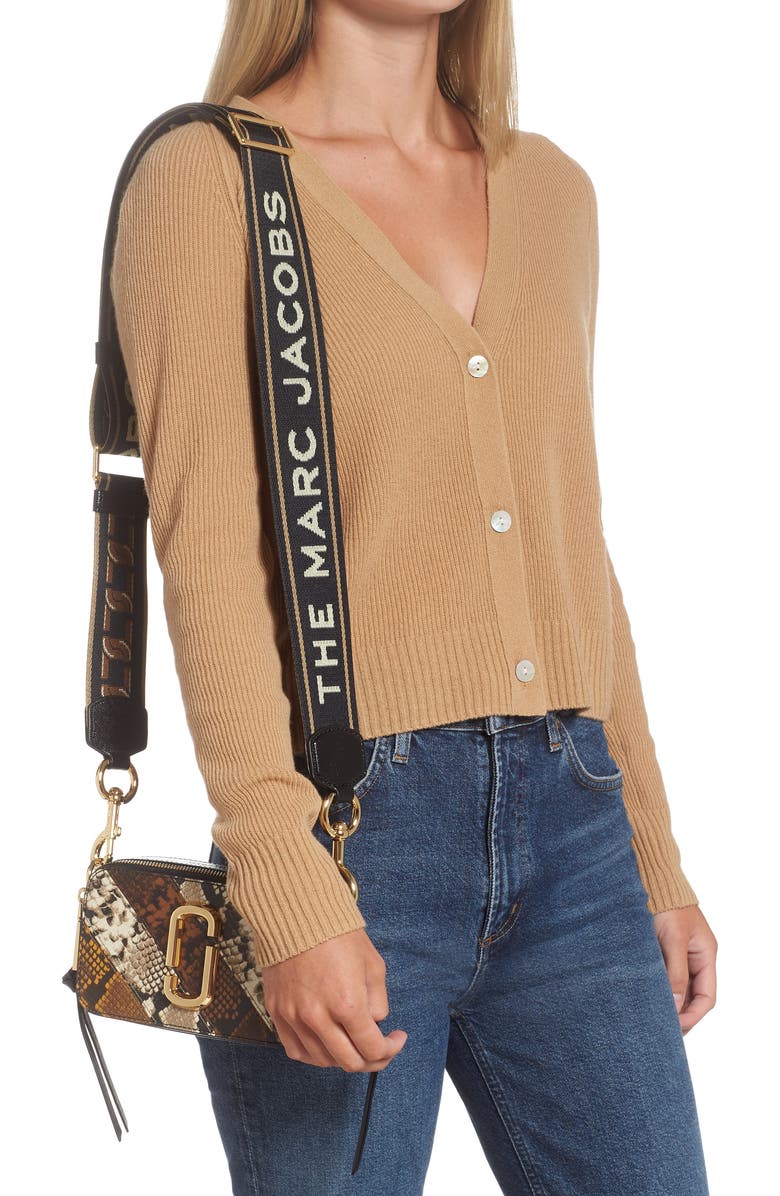 Marc Jacobs Snapshot Reptile Embossed Leather Crossbody Bag, Alternate, color,