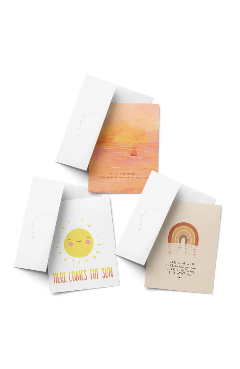 Ramus & Co Sympathy Greeting Card Pack Sets (3 ct, Assorted) Navigating Tough Times, Sun, It's Ok, Main, color, Multi-Pack