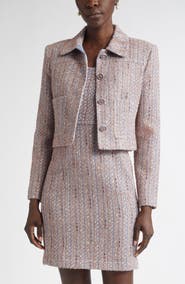 ST. JOHN Naomi Crop Tweed Jacket
