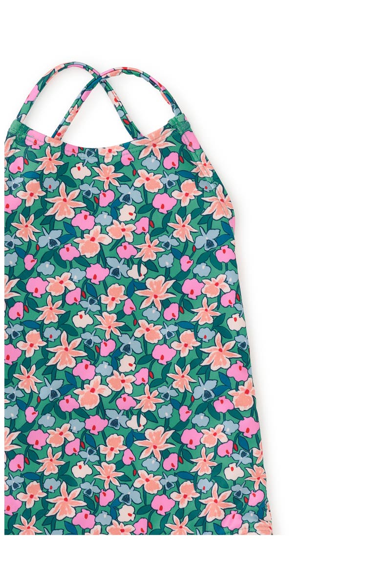 Cross Back One-Piece Swimsuit, Alternate, color, Orchid Ditsy