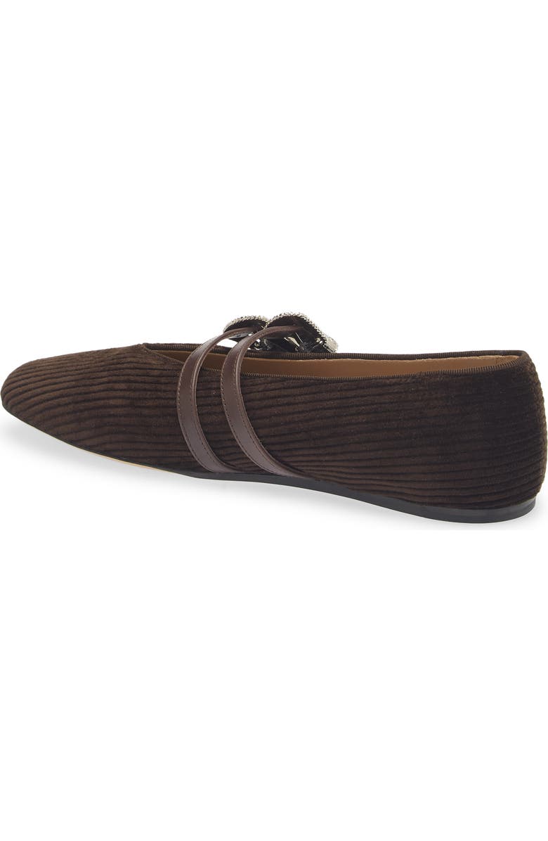 Le Monde Beryl Claudia Corduroy Mary Jane Flat, Alternate, color, Chocolate