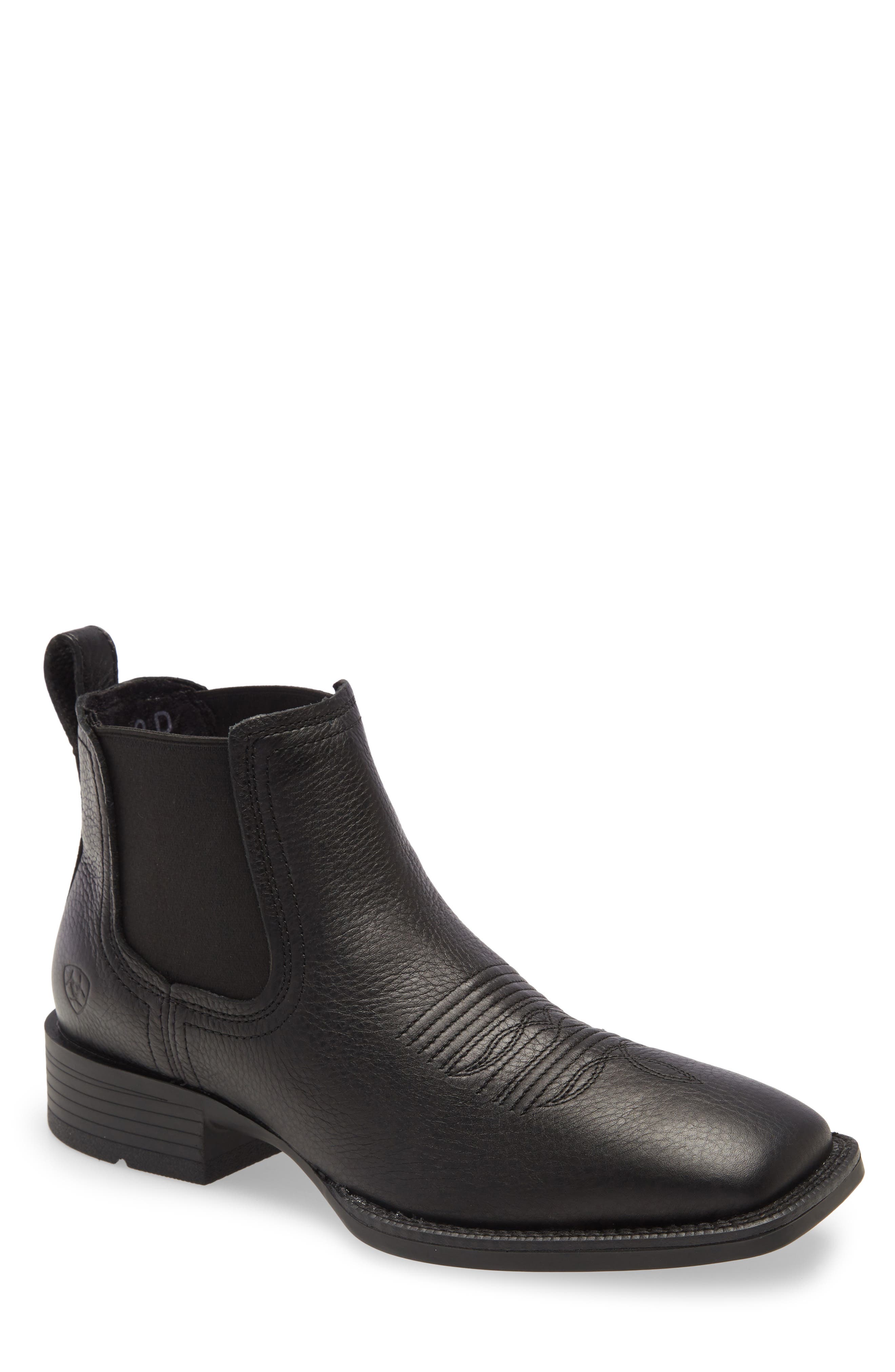 Ariat Booker Ultra Chelsea Boot, Main, color, Black