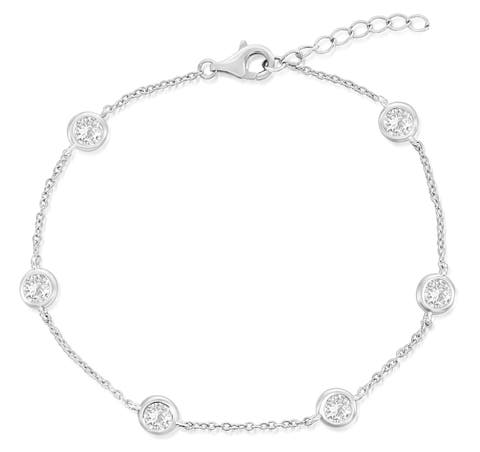 Sterling Silver Crystal Bracelet