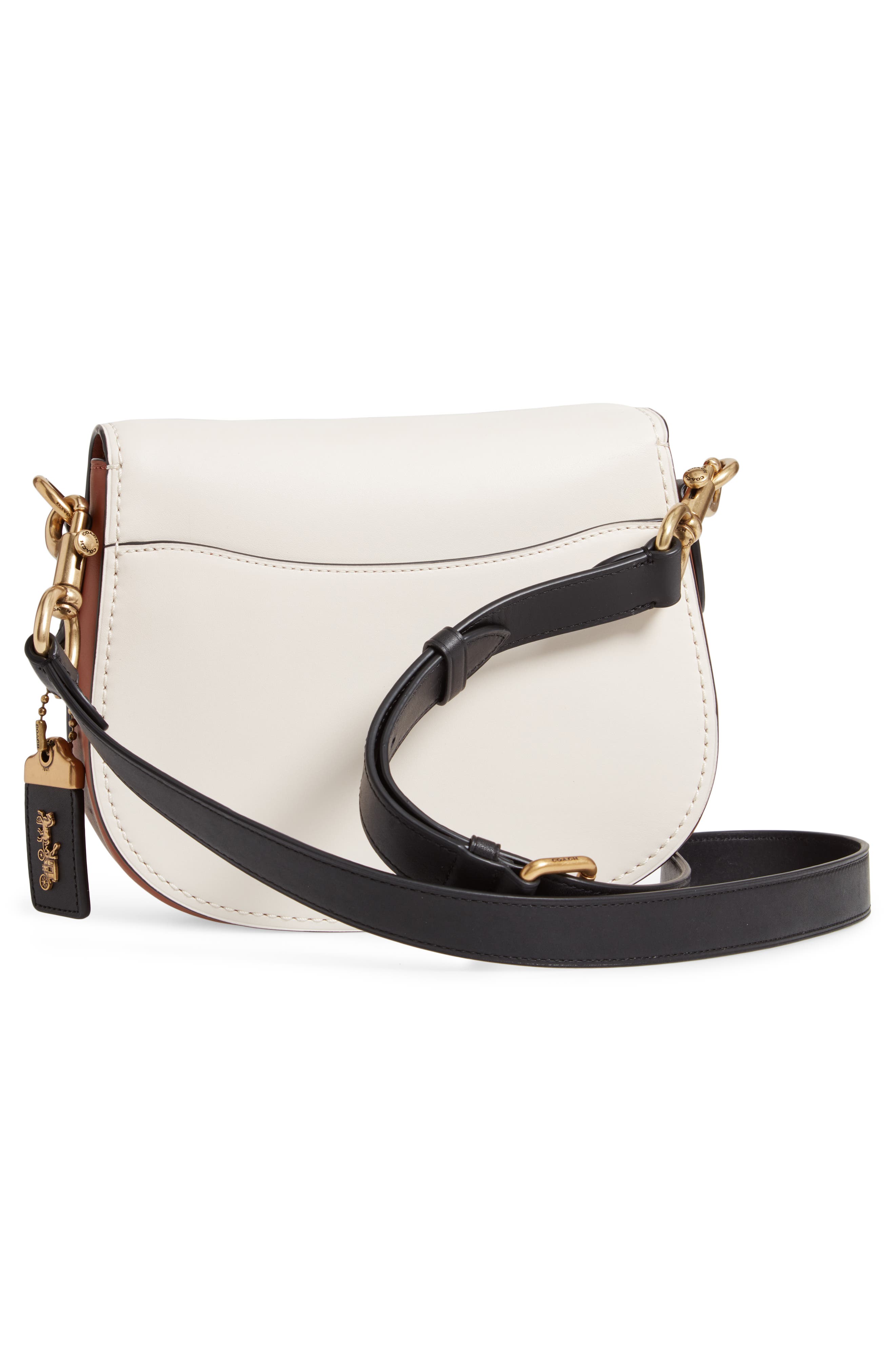 COACH Saddle 24 Leather Saddle Bag, Alternate, color, 
