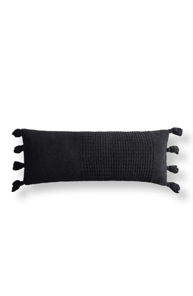 Sunday Citizen Pompom Lumbar Pillow, Main, color, Black