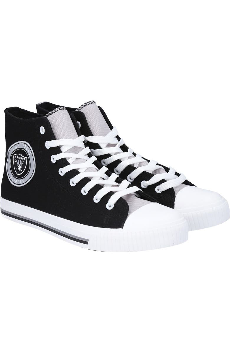 FOCO Men's FOCO Las Vegas Raiders High Top Canvas Sneakers, Main, color,