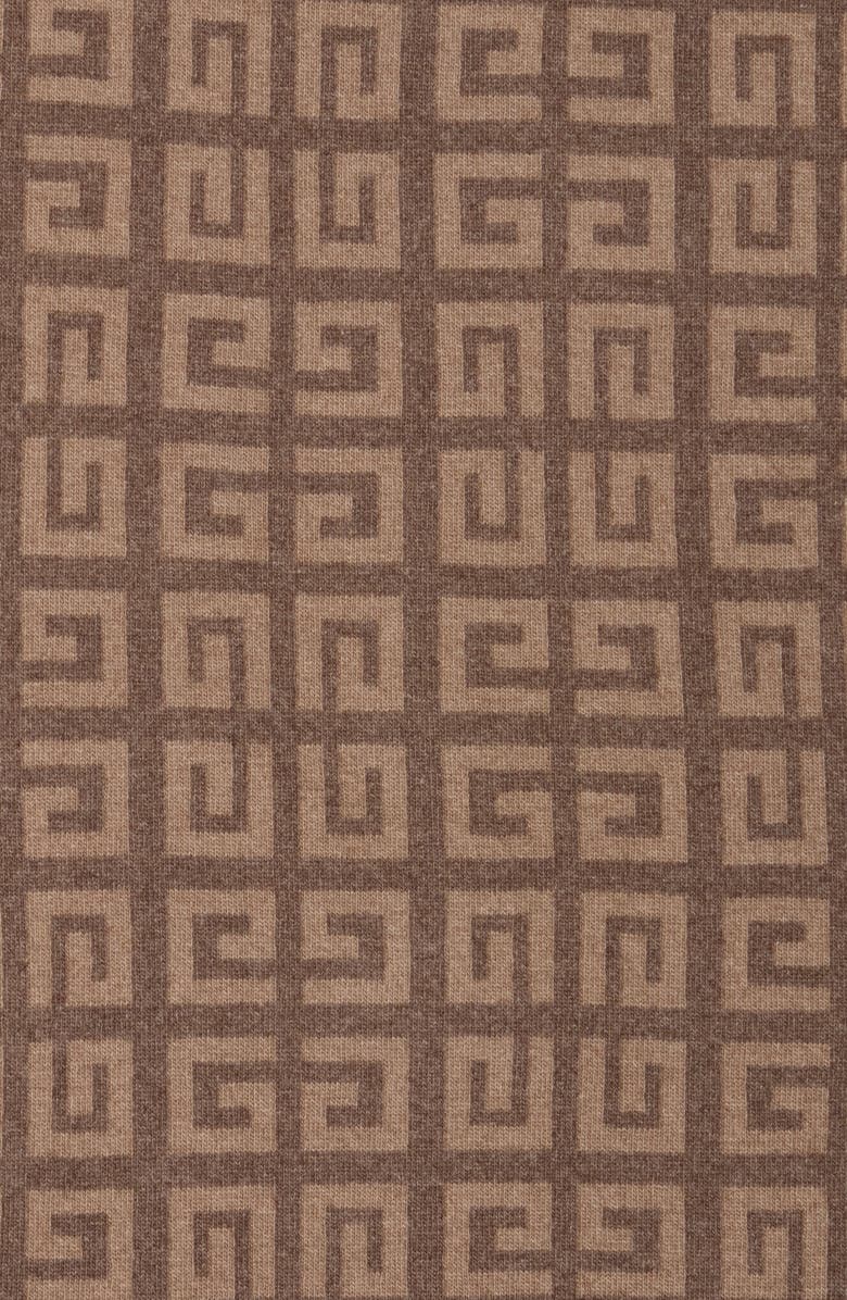 Givenchy Double G Jacquard Oblong Scarf, Alternate, color, Brown/ Dark Beige