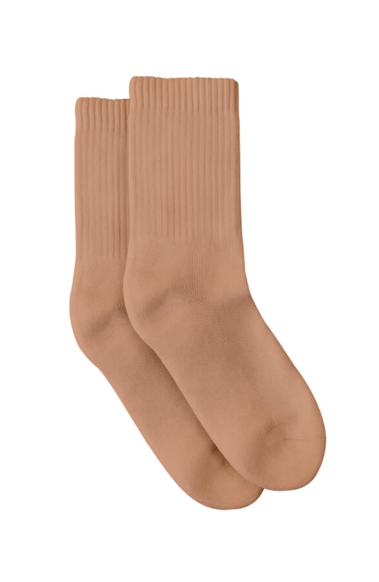 Proclaim Luxe Organic Pima Cotton Socks, Main, color, Medium Nude