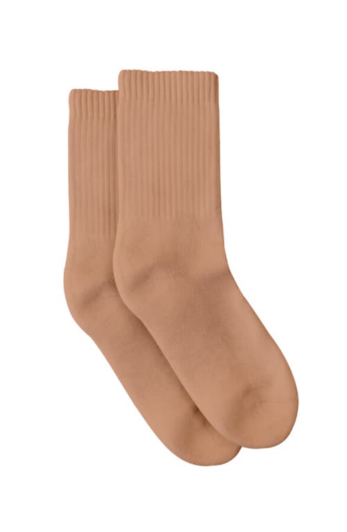 Proclaim Luxe Organic Pima Cotton Socks In Medium Nude
