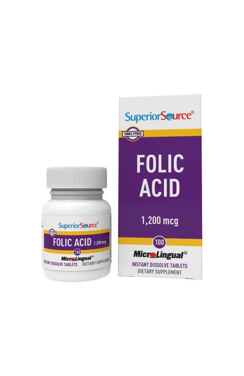 Folic Acid Sublingual Tablets with B-12 and Vitamin D-3