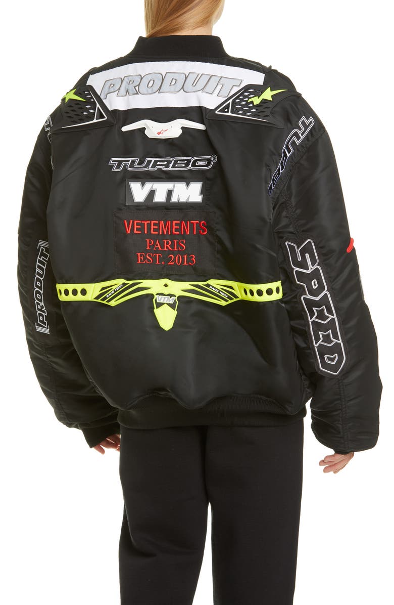 VETEMENTS Motorcycle Bomber Jacket, Alternate, color,